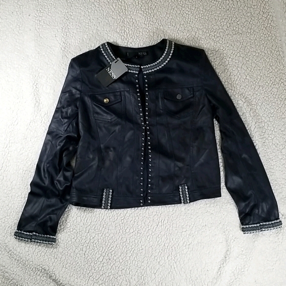 Ness Women's Faux Leather Jacket Size Small - Picture 3 of 9